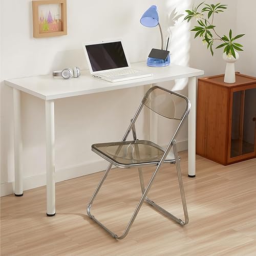 Miniatura 2 de Urban Lifestyle Silla plegable moderna de acrílico transparente con marco cromado, negro