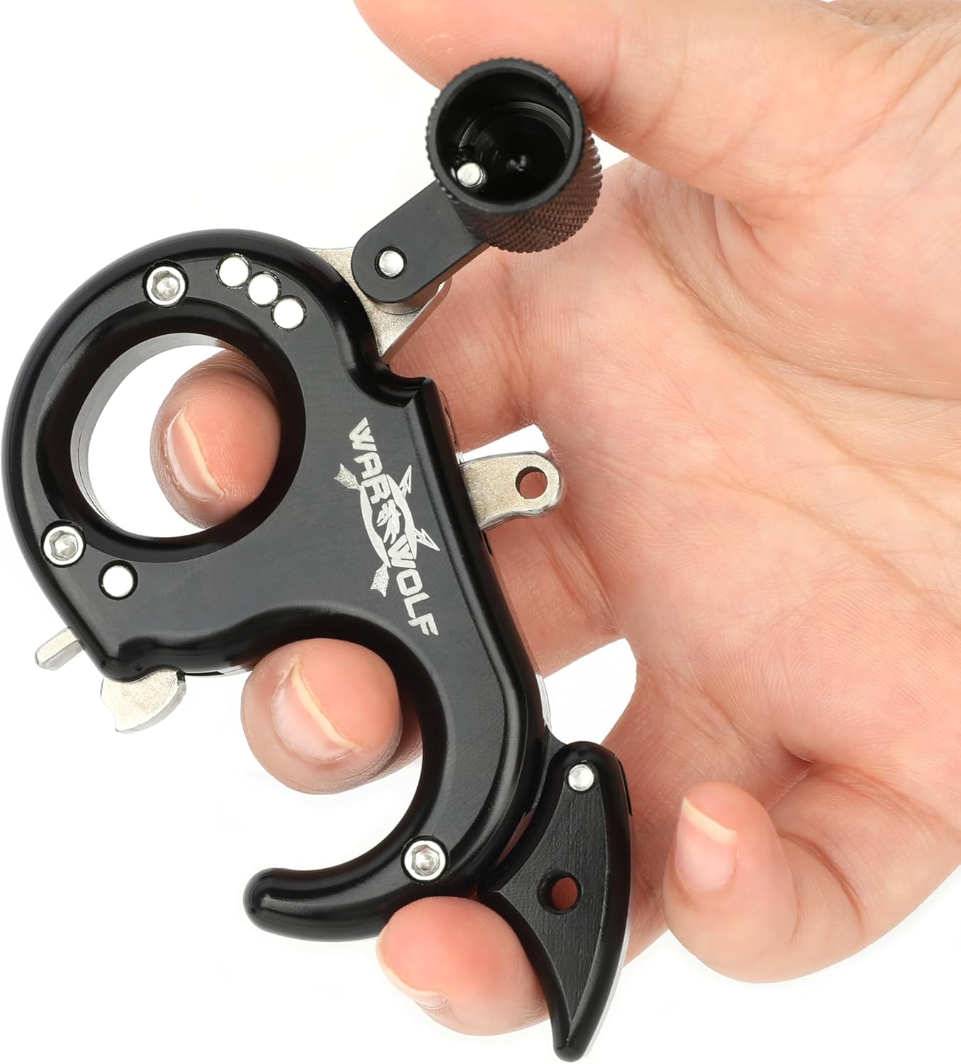 Compound Bow Release 2/3 Fingers Adjustable Aid Thumb Release Trigger Left/Right Handed for Compound Bow Hunting Shooting Accessories