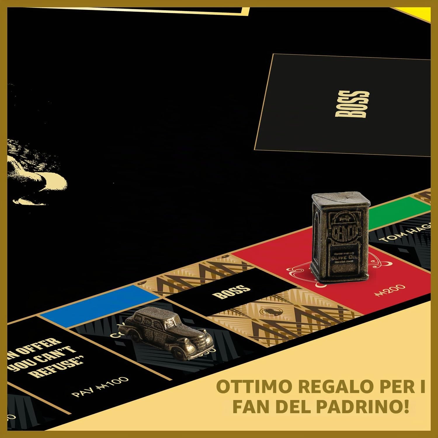 Winning Moves The Godfather Monopoly Board Game, Advance to Johnny Fontane, Kay Adams e Michael Corleone, espandere il vostro impero e scambiare la strada verso la vittoria, gioco 2-6 giocatori