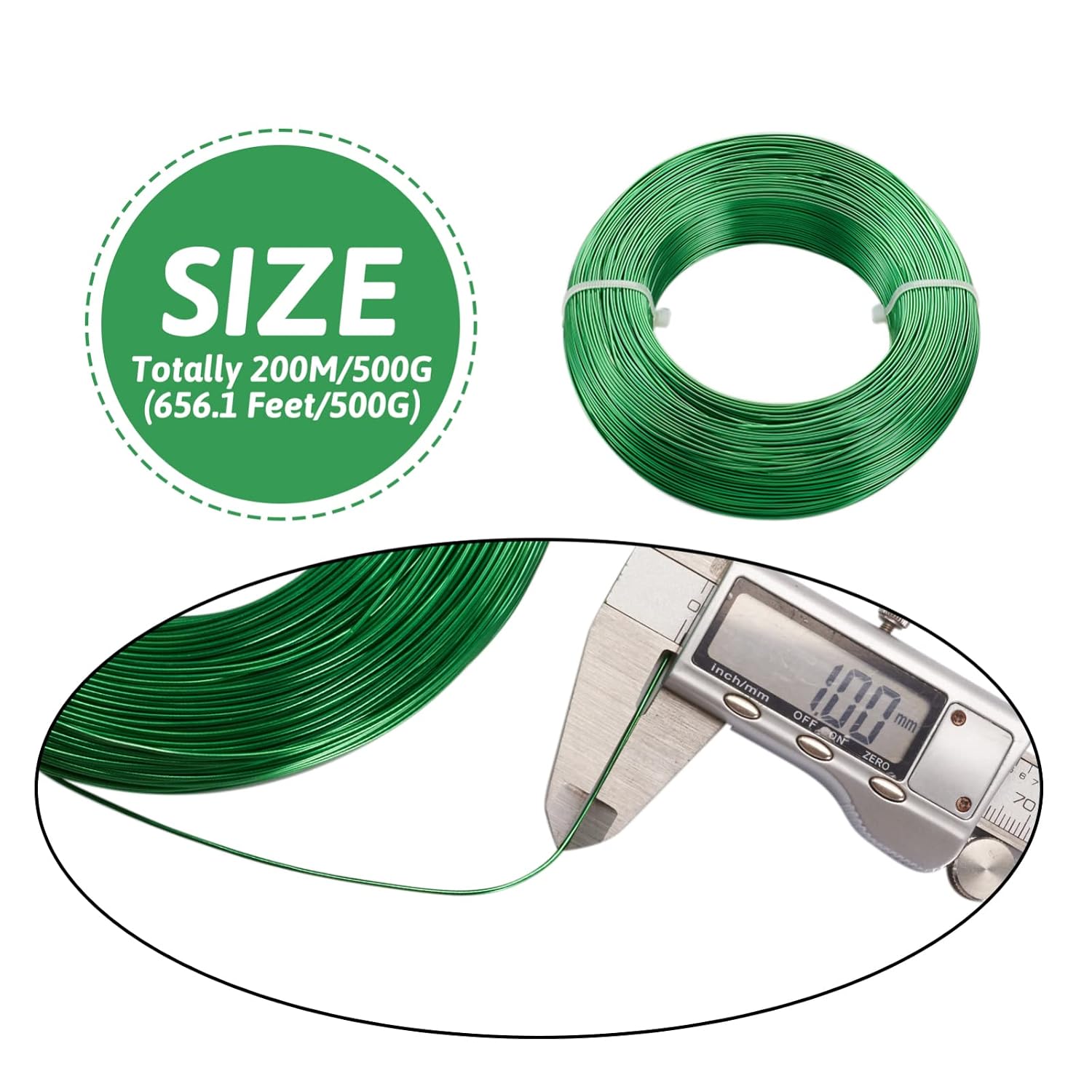 Pandahall 18Gauge Aluminum Wire 1mm Thickness Flexible Metal Floral Wrapping 200m/656Ft Manual Arts Jewelry Making Wire for DIY Crafts