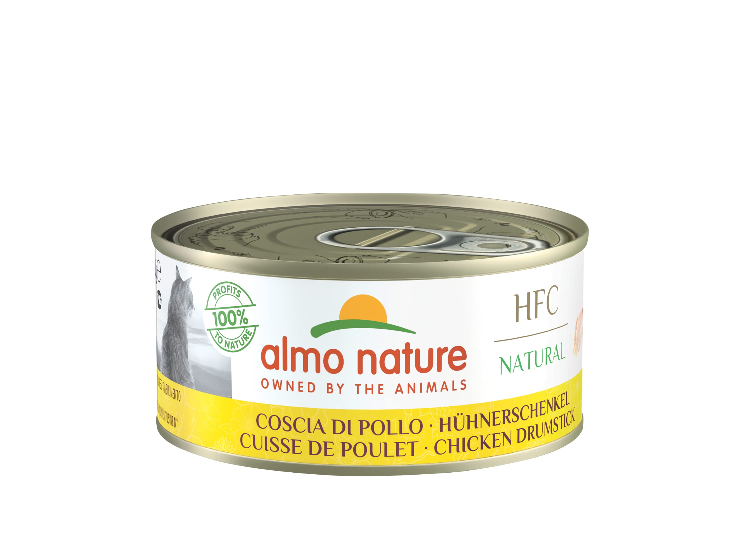 almo nature HFC Natural Wilgotna karma dla kotów - Uda z kurczaka - opakowanie 3,6 kg (24 x 150 g)