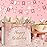 Yoirrat Rose Gold Birthday Gift Bag for Women Girls Large Pink Happy Birthday Gift Bag with Wrapping Paper and Card for Women Girls Bday Decorations Party Supplies