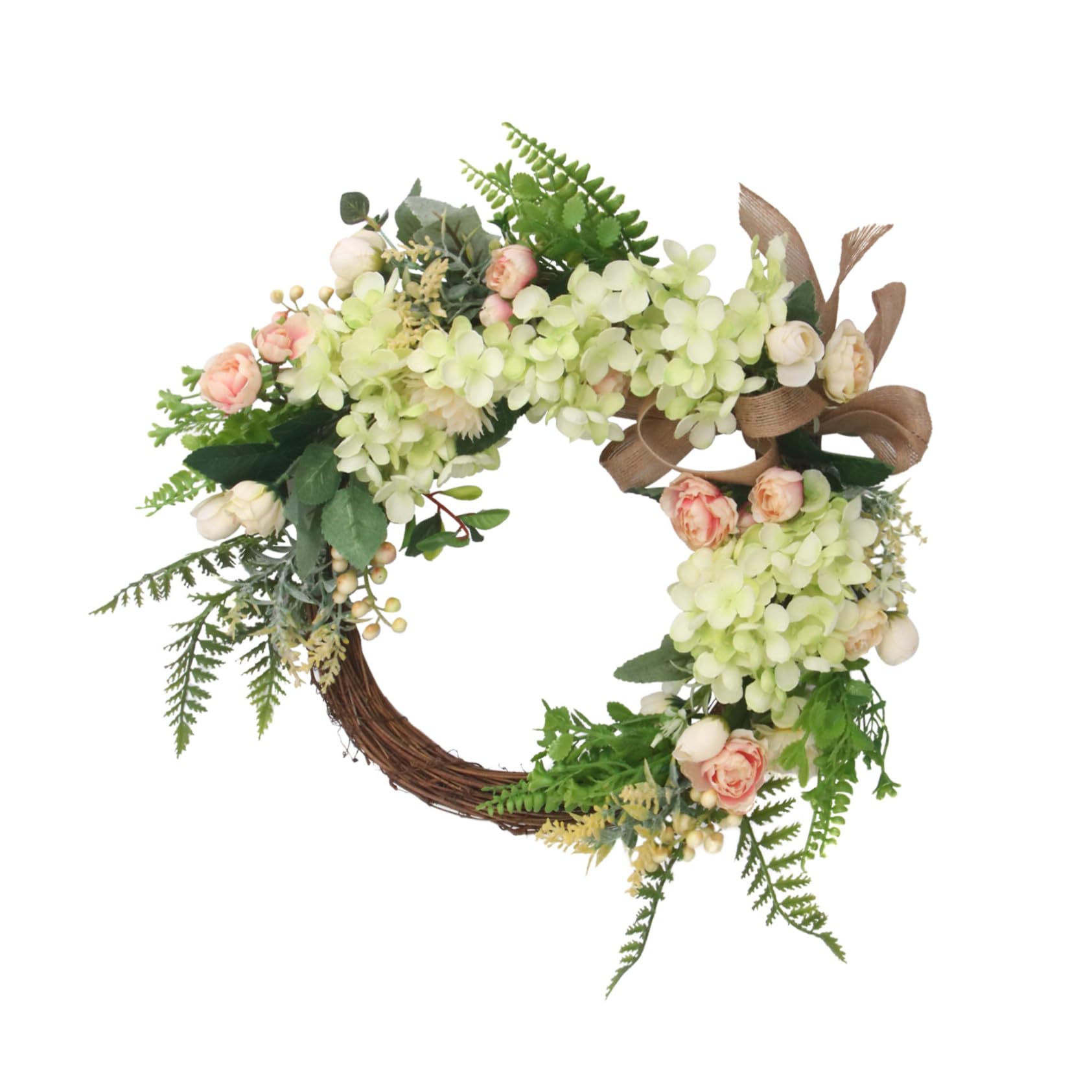 ULTECHNOVO 1pezzi Ghirlanda in Fresco Fiori e Foglie Finte Decorazione Da Appendere o Parete Materiale Plastica e Adatta Per Festival e Vetrine