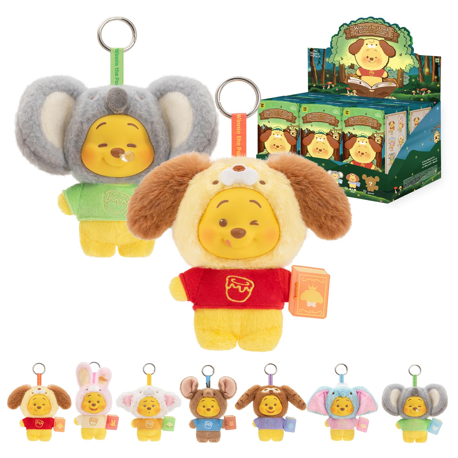 TOP TOY ディズニー(Disney) プーさん「動物童話ブック」シリーズ ぬいぐるみ ペンダント【6ピース】ガチャガチャ ブラインド | ボックス フィギュア プラモデル プレミアム おもちゃソフビ 誕生日 プレゼント ディズニークリスマス ギフト