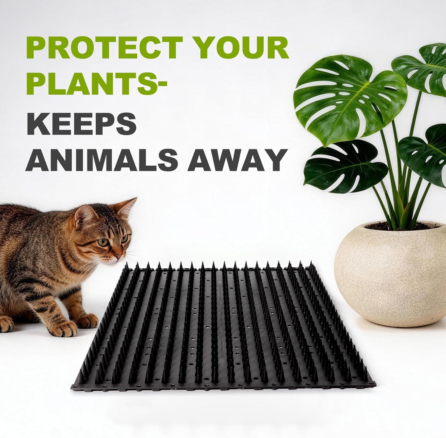 5 Pack Scat Mats for Cats, Heavy Duty Cat Spike Mat with Hard PP Spikes, Cat Repellent Mat for Indoor Outdoor, Cat Deterrent for Garden, Keep Cats Off Couch & Furniture