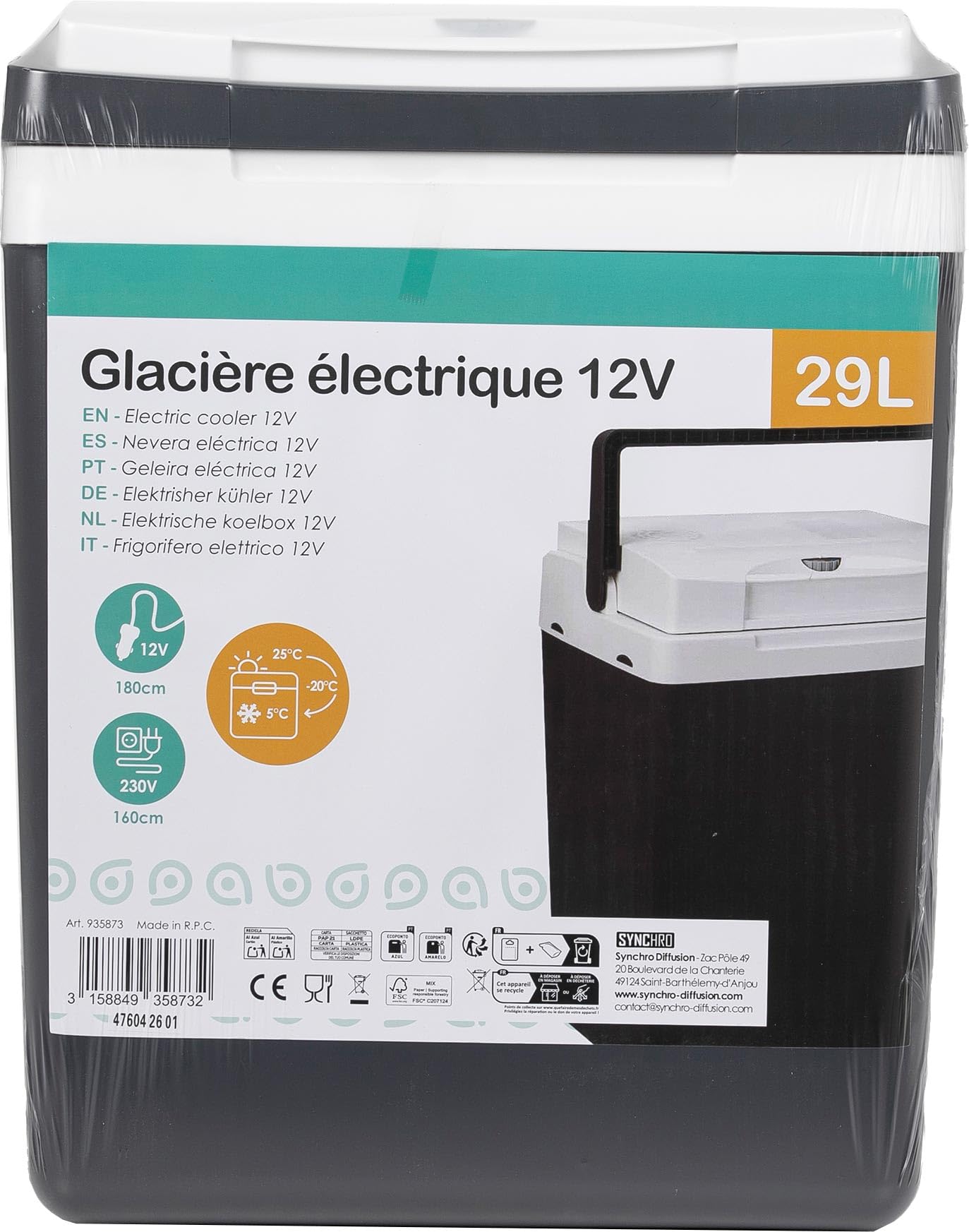 SYNCHRO Glacière thermoélectrique 12V/230V 29L SYNCHRO - 29L