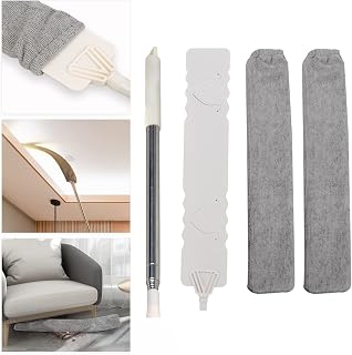 YEYILILINHONG Retractable Gap Dust Cleaner, Microfiber Hand Duster Cleaning Tools, with 2 Washable Dusting Cloths and Long Handle Retractable Duster Brush for Under Fridge & Appliances Duster