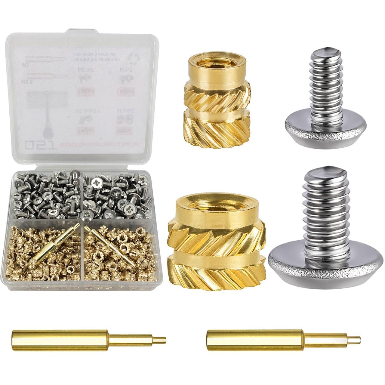 Brass Threaded Inserts - 350 Pcs for 3D Printing -9