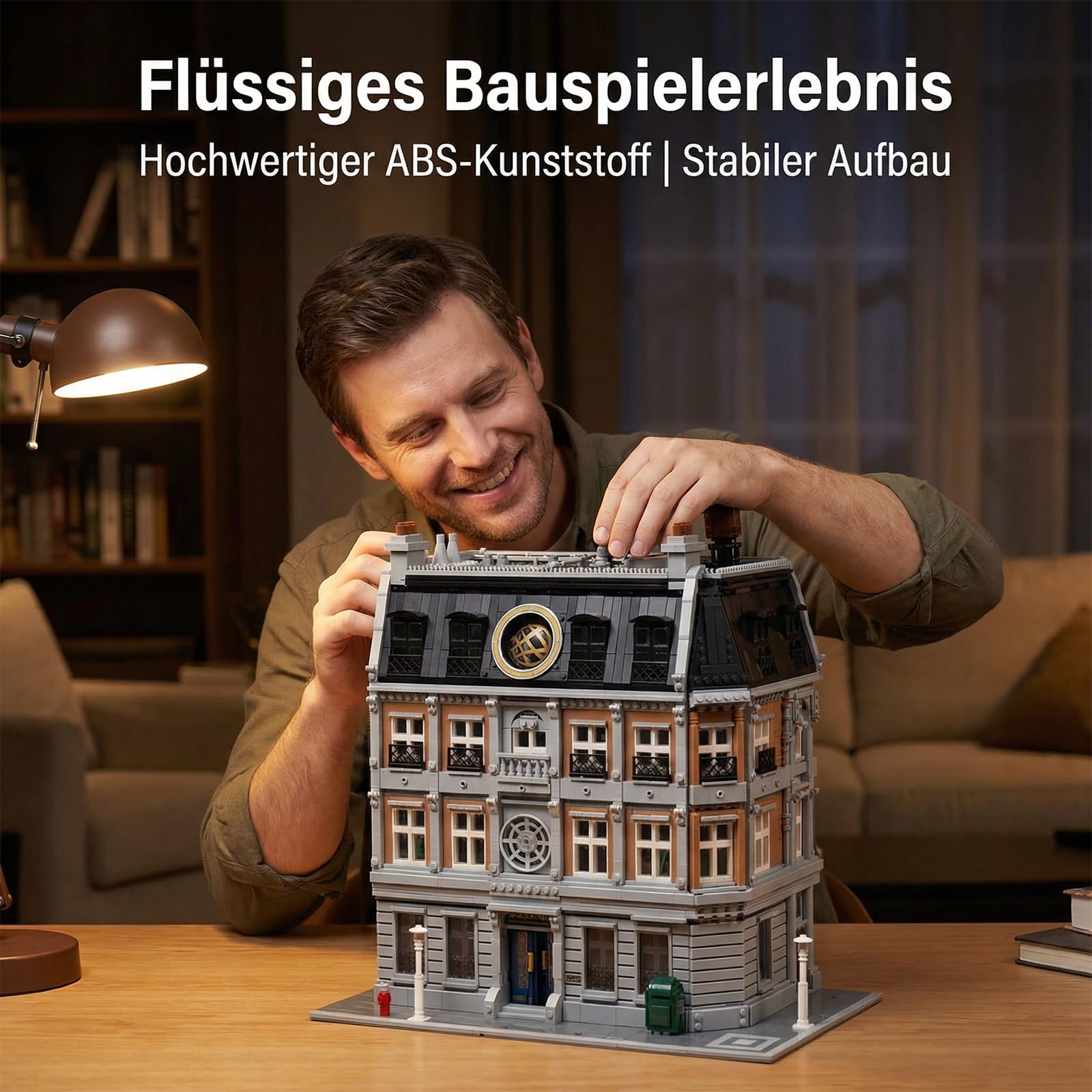 Sanctum Sanctorum Klemmbausteine Modular Buildings mit Licht - 6619 Teile Film Architektur, 4-stöckiges Haus Bausteine Set für Erwachsene Kompatibel mit Panlos 613001