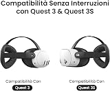 KIWI design K4 Flex Sangle Confort réglable Quest 3/3S, PU sans Batterie | Réglable, anti-pression, dos plat, PU souple, TPU adaptable, pliable, léger, ajustement, sécurité certifiée - 6