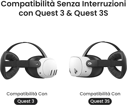 KIWI design K4 Flex Sangle Confort réglable Quest 3/3S, PU sans Batterie | Réglable, anti-pression, dos plat, PU souple, TPU adaptable, pliable, léger, ajustement, sécurité certifiée - 6