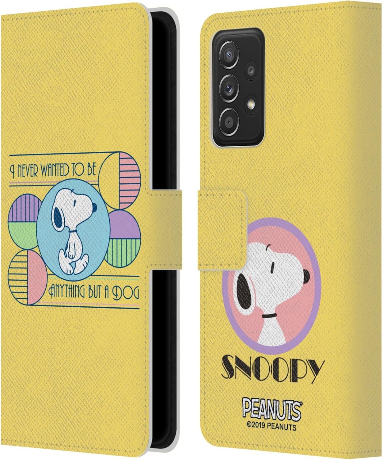 Head Case Designs Officially Licensed Peanuts Dog Snoopy Deco Dreams Leather Wallet Case Compatible with Samsung Galaxy A53 5G (2022)