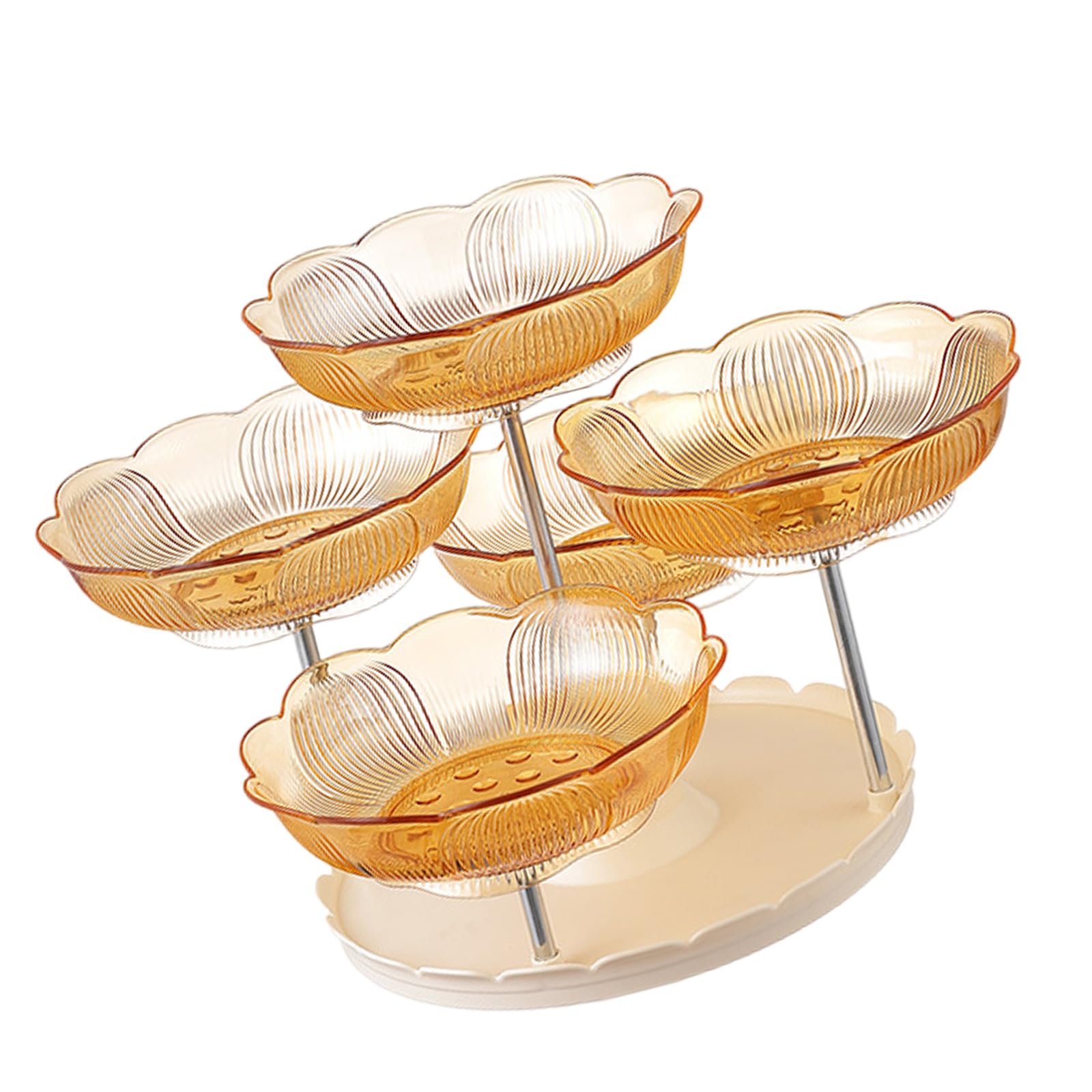 Tsophreniq Multipurpose Dessert Serving Rack Rotating Table Display Stand Texture for Snacks Cake and Fruit Arrangements Vegetable Storage Rack