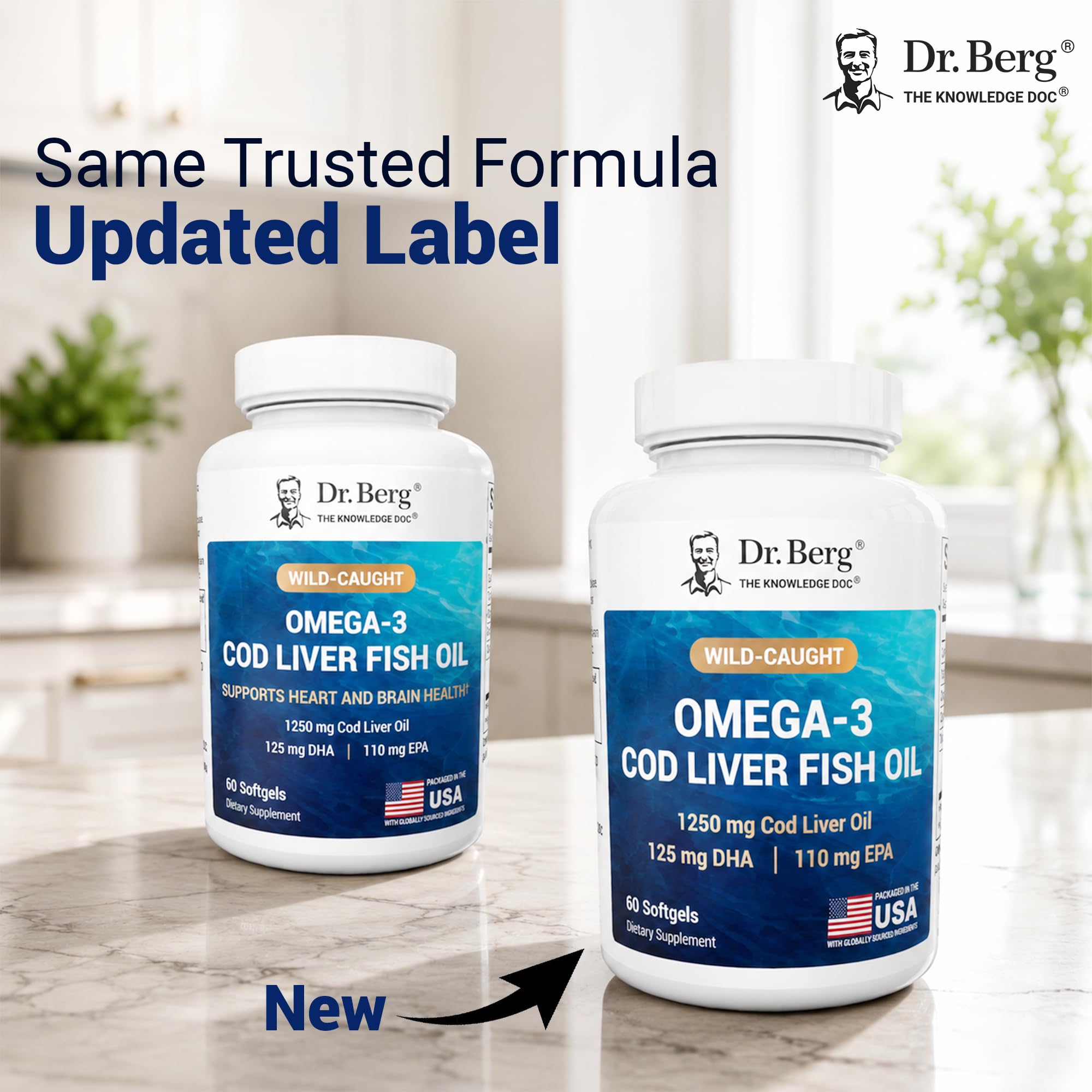 Dr. Berg Omega-3 Cod Liver Fish Oil 60 Softgels – Wild-Caught Icelandic Cod – Omega 3 EPA & DHA – Heart, Brain, Immune & Eye Support* – Lemon Flavor – 4X Lab-Tested – Non-GMO, No Fillers — Amazon image 2
