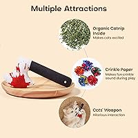 Vista 2 de Potaroma 4Pcs Cat Toys, Horror Halloween Knife-Shaped Kitten Catnip Crinkly Sound Toys, Indoor Exercise for All Cat Breeds 6.5 Inches