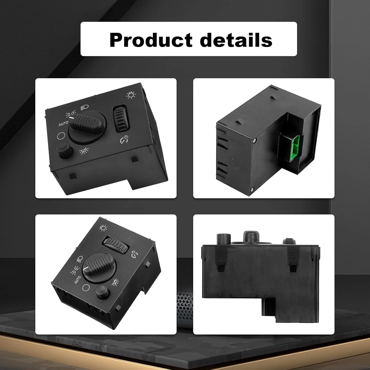 Switches The Headlights Switch Greenish LED Light Compatible with Silverado JoyTutus Sierra Yukon Escalade Suburban Tahoe 2003-2007 Replaces OE 19381535 D1595G 15194803