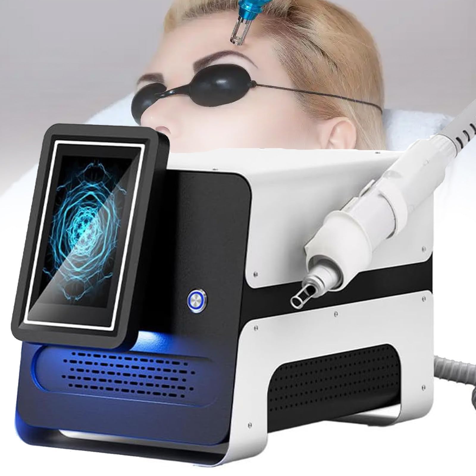 DPQYJPP Tattoo removal pico machine 2500w, Eyebrow tattoo removal machine, professional 1064nm/532nm/1320nm wavelength, for tattoo black spots, skin whitening spot