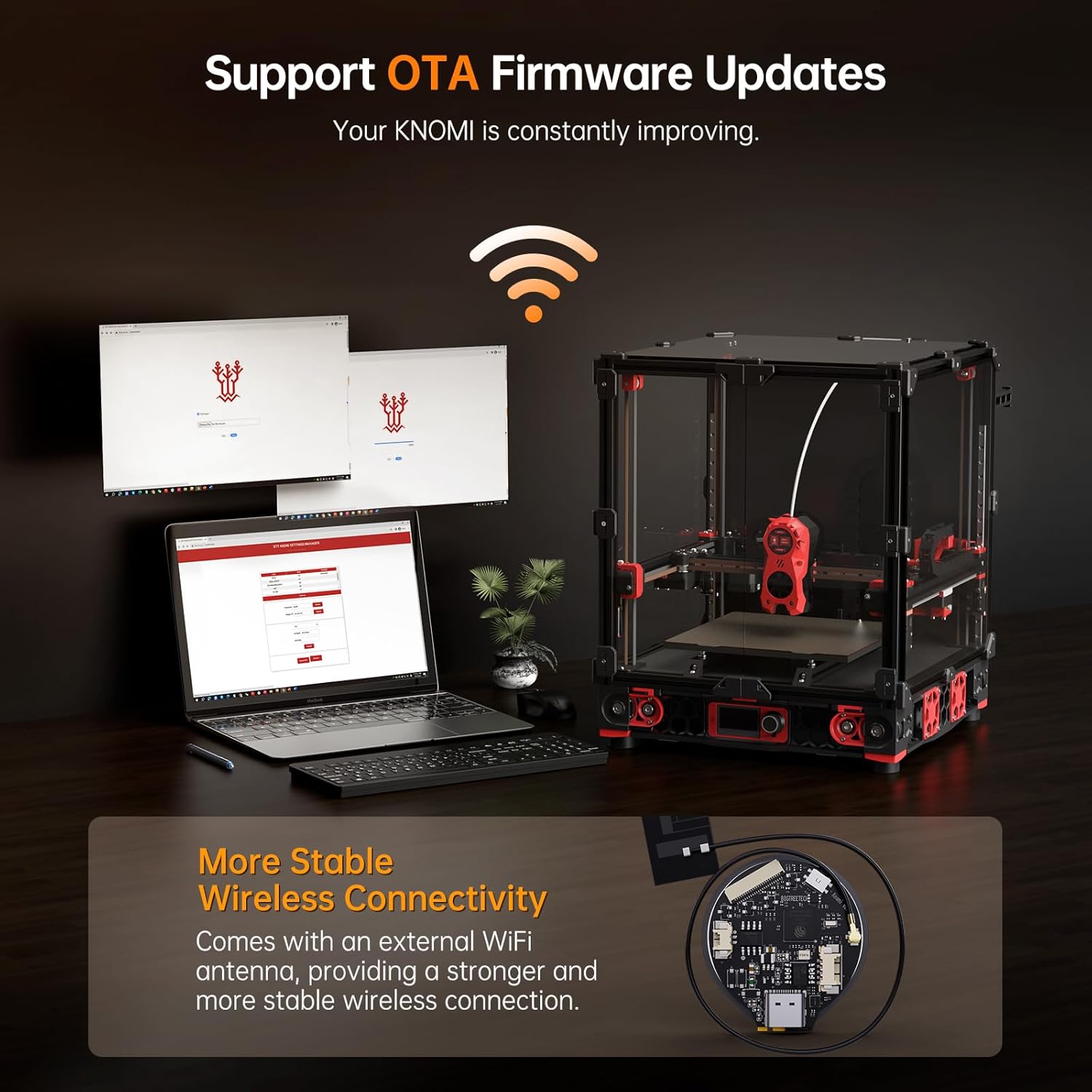 BIGTREETECH KNOMI 2 UI Mini Multi-Color Touch Screen Display 1.28inch Upgrade BTT EBB SB2209/SB2240 CAN for Voron StealthBurner (NOT for P1/X1/A1) Support Klipper OTA Firmware Updates