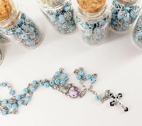Miniatura 7 de Rosario de comunión en tarro de botella de vidrio, Recuerdos de bautizo, quinceañera, recuerdos de bautizo, recuerdos para primera, comunión, niña,