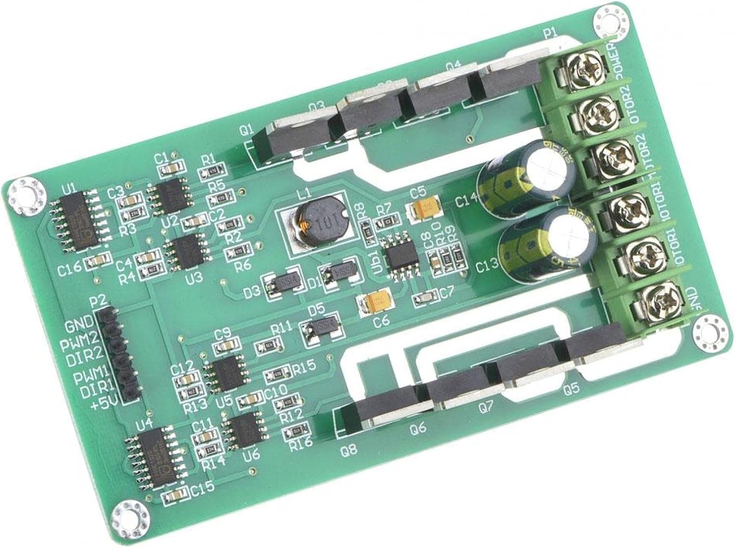 Motor Drive Controller Board Module,H Bridge Mosfet Board,DC 3-36V Peak 30A Dual Motor Driver Module Board with H-Bridge Driver Chip IRF3205 MOSFET