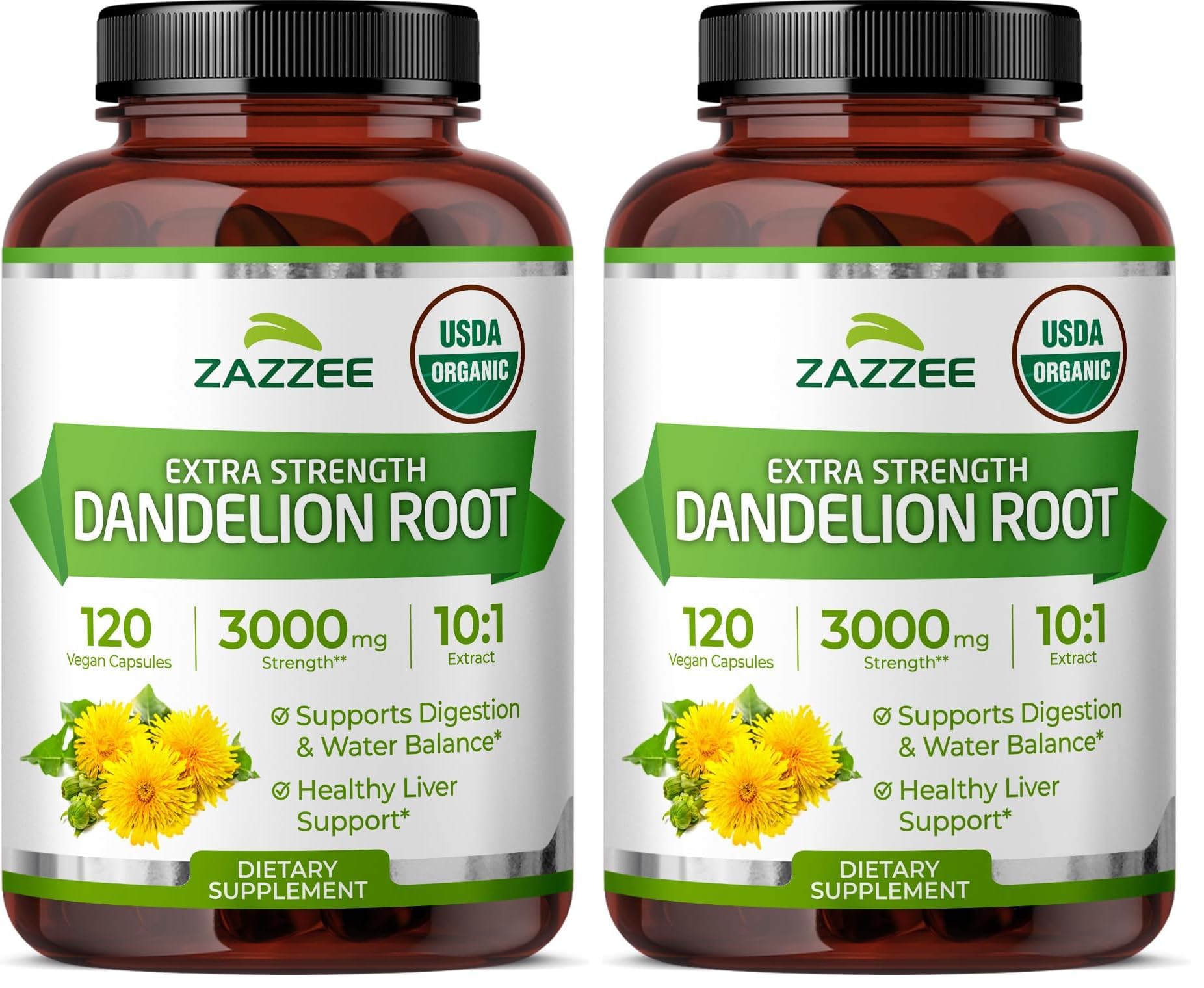 Zazzee USDA Organic Dandelion Root 10:1 Extract, 120 Capsules — Amazon image 12