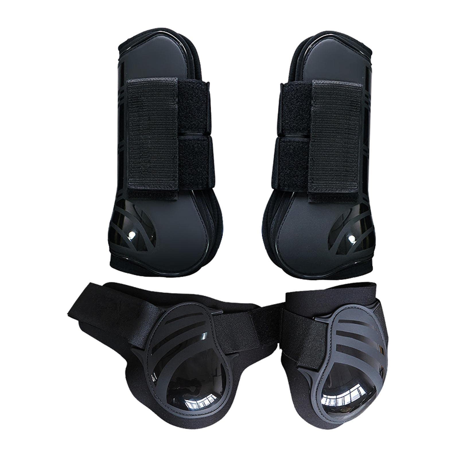predolo Juego de 4 Protectores para Patas de Caballo, Protectores de Menudillo Y Tendones Delanteros para Caballos, Absorbentes de Impactos Y Transpirables