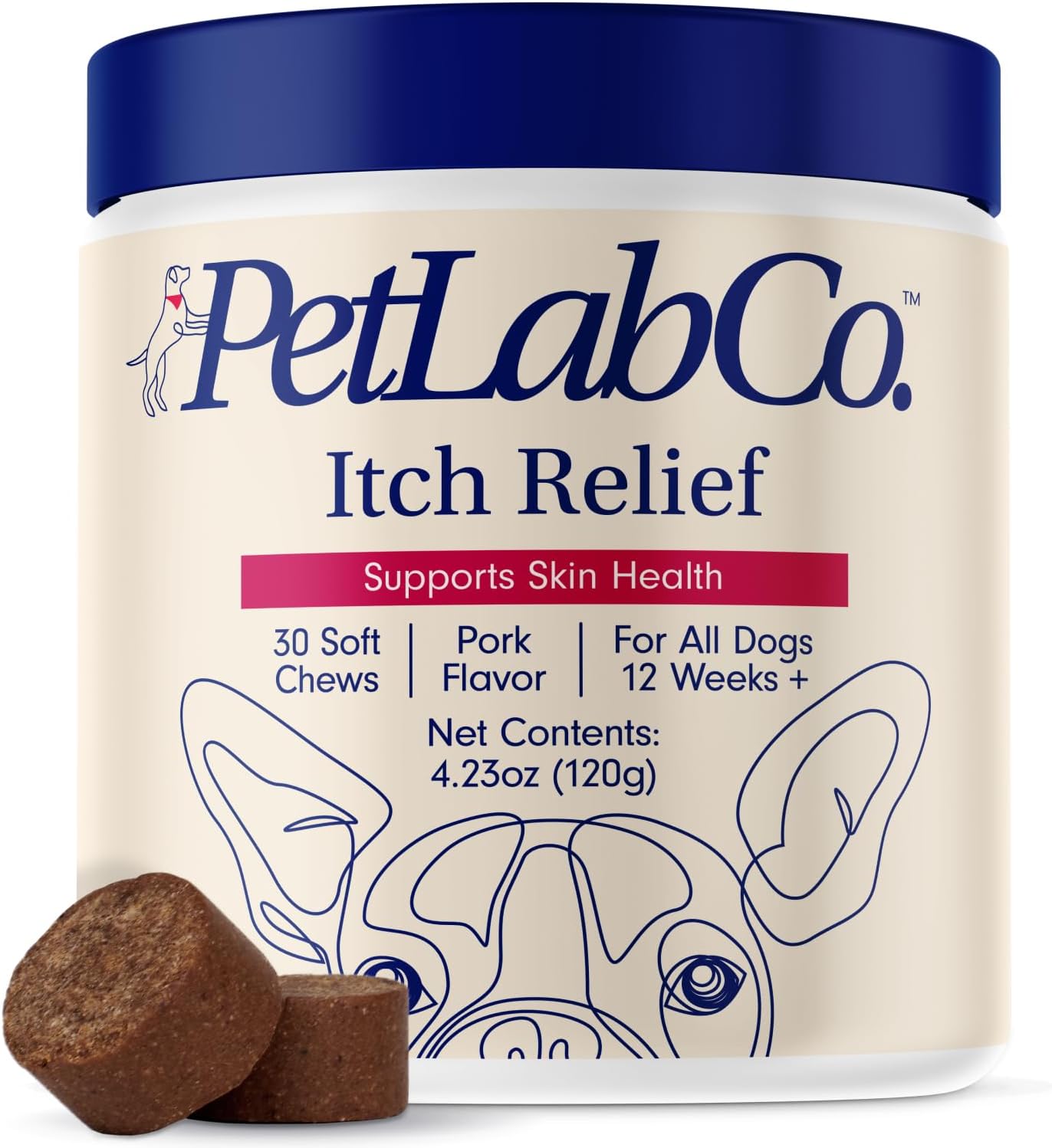 PetLab Co. Itch Relief Chews for Dogs | Anti Itch Dog Chews for Soothing Itchy Dog Skin | Turmeric, Curcumin, Fatty Acids and Honey