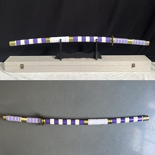 Miniatura 4 de Anime Cosplay Roronoa Zoro - Espada real forjada a mano, hoja afilada, Kitetsu, Wado Ichimonji, Shusui, Yubashiri, Yama Enma, acero al carbono medio