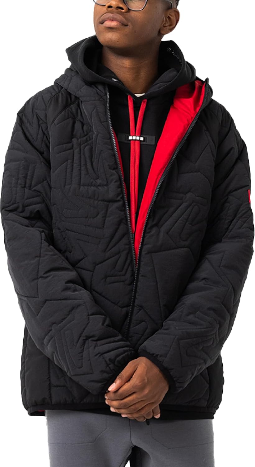 MTV Men's Jacket, Athletic Zip Up Coat, Gym Winter Wear, Hooded Sporty Raincoat, Zipper Pockets