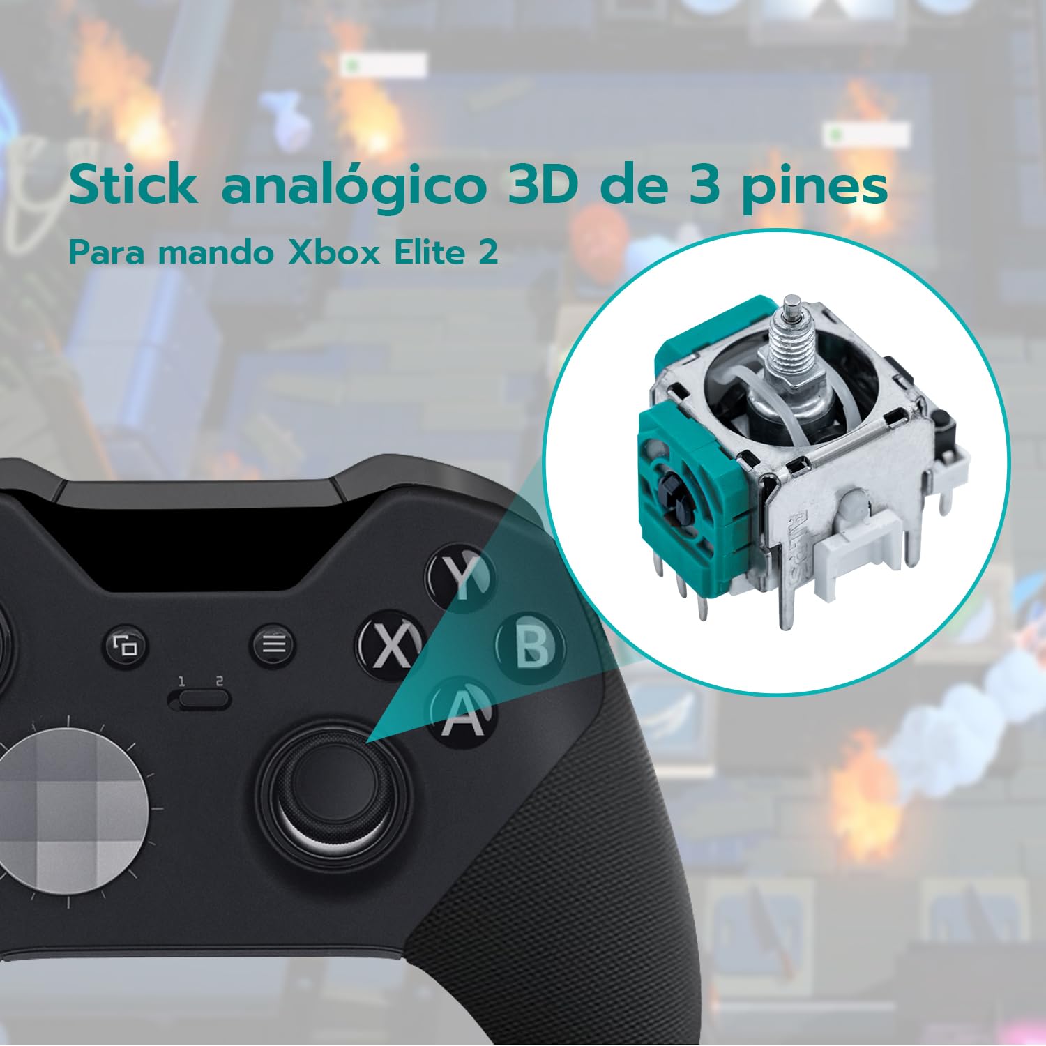 Mcbazel Repuesto de Joystick Analógico 3D y Herramientas de Reparación para Mandos Xbox Series Elite 2, Módulo 3D Thumbstick con Kit de Desbloqueo T6 T8