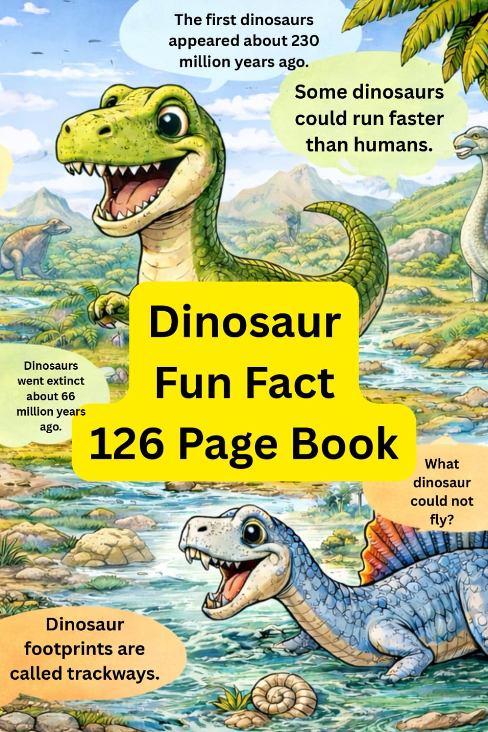 Dinosaur Fun Fact 126 Page Book: Fun Questions, Surprising Answers, and Fascinating Prehistoric Facts for Curious Kids