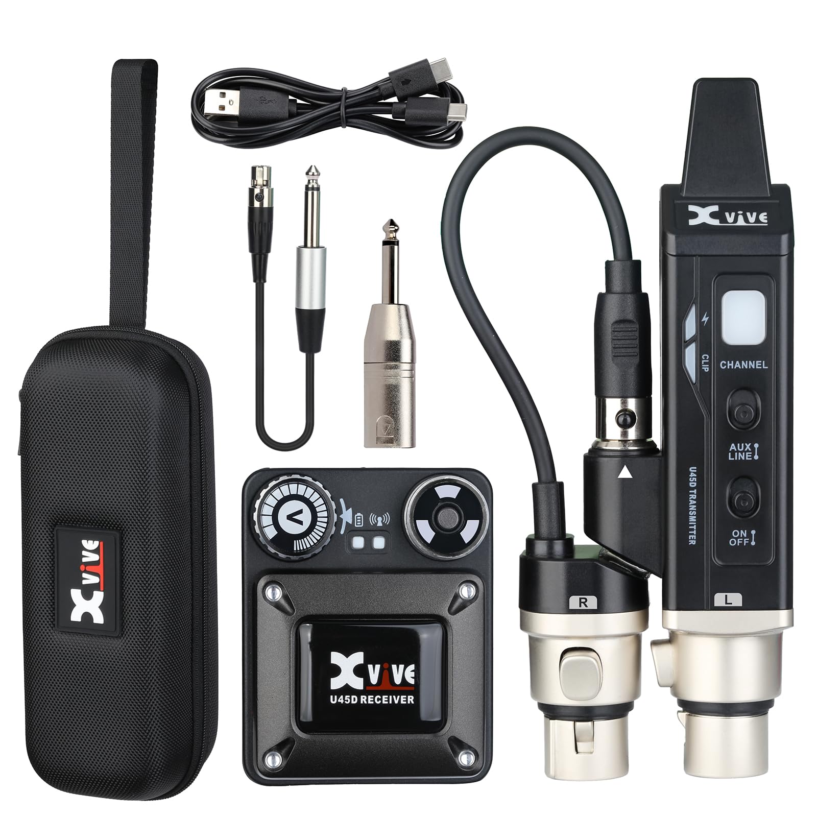 XVive U45D Stereo In‑Ear Monitor Wireless System – 5,8 GHz Funk‑Monitoring mit Stereo‑Sound & geringer Latenz
