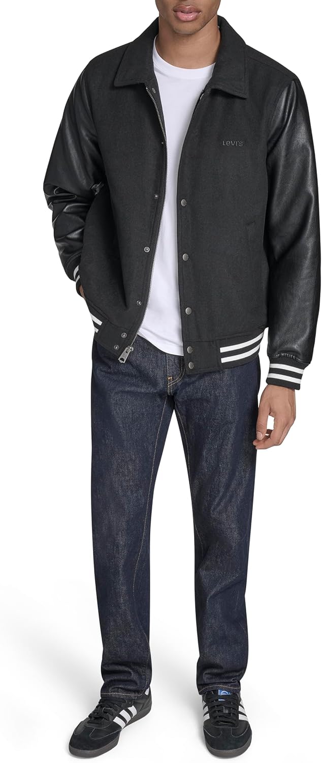 Levi's Men's Mixed Media Letterman Varsity Jacket - Image 2