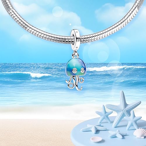 Miniatura 2 de Annmors 925 Sterling Silver Charms, Travel Ocean Summer Bead Dangle for Women Bracelet Necklace Graduation Holiday Jewelry Gift