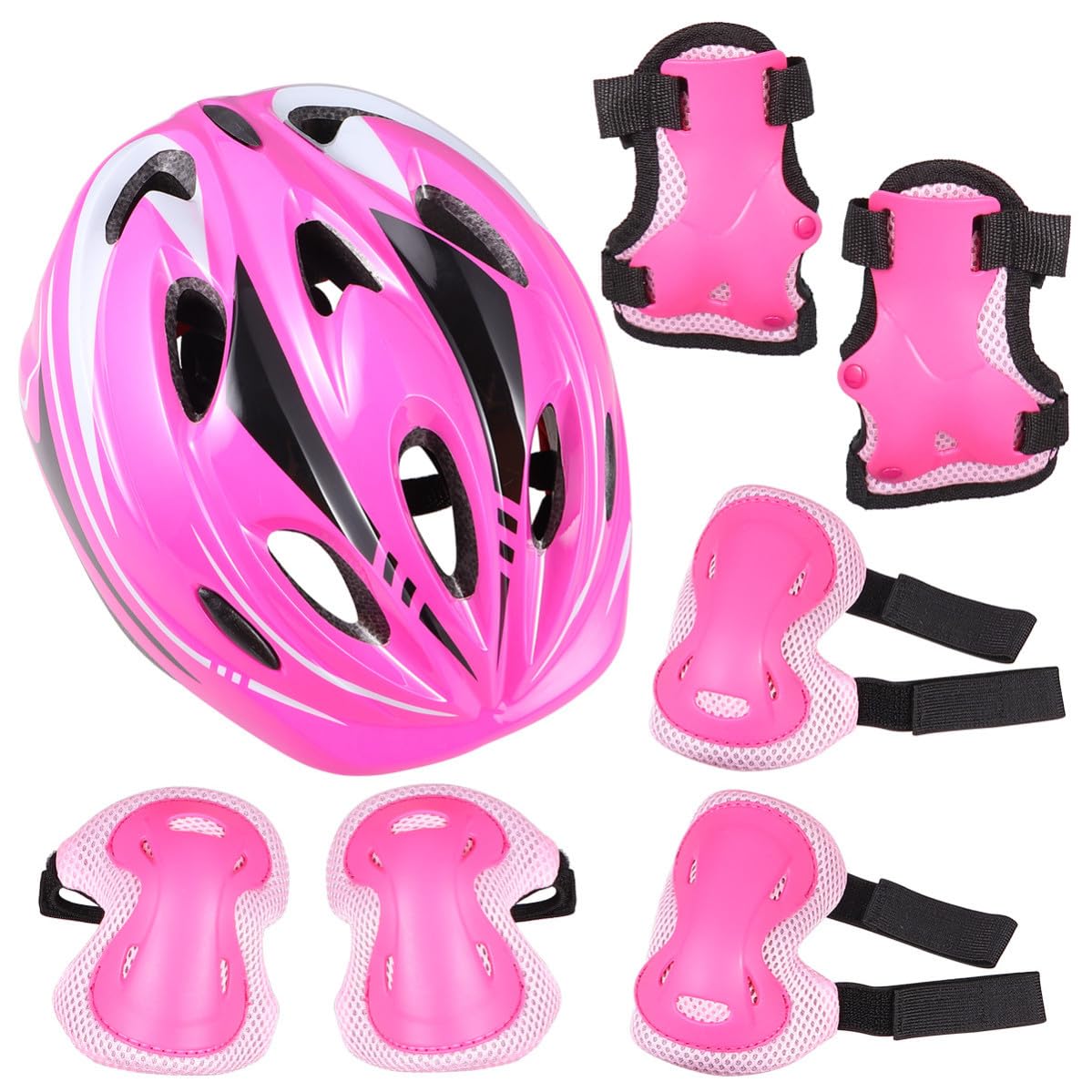FAVOMOTO Adjustable Straps Protective Gear Set for Roller Skating with Abs Material Elbow Pads and Wrist Guards Suitable for Outdoor Sports Boys