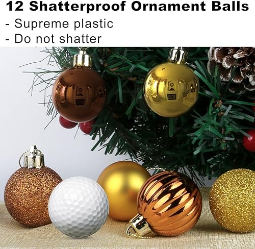 Vista 661 de 18 esferas medianas decorativas navideñas para árbol de Navidad, inastillables, para colgar, color púrpura, 2.5 pulgadas, paquete de 18