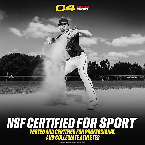 Vista 4 de C4 Ripped Sport Pre Workout Powder Fruit Punch Certificado NSF para deporte + Suplemento energético previo al entrenamiento sin azúcar