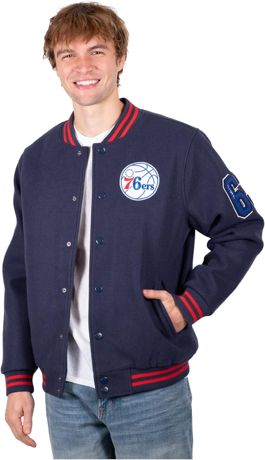 Ultra Game Men’s NBA Official Game Time Varsity Jacket - Image 2