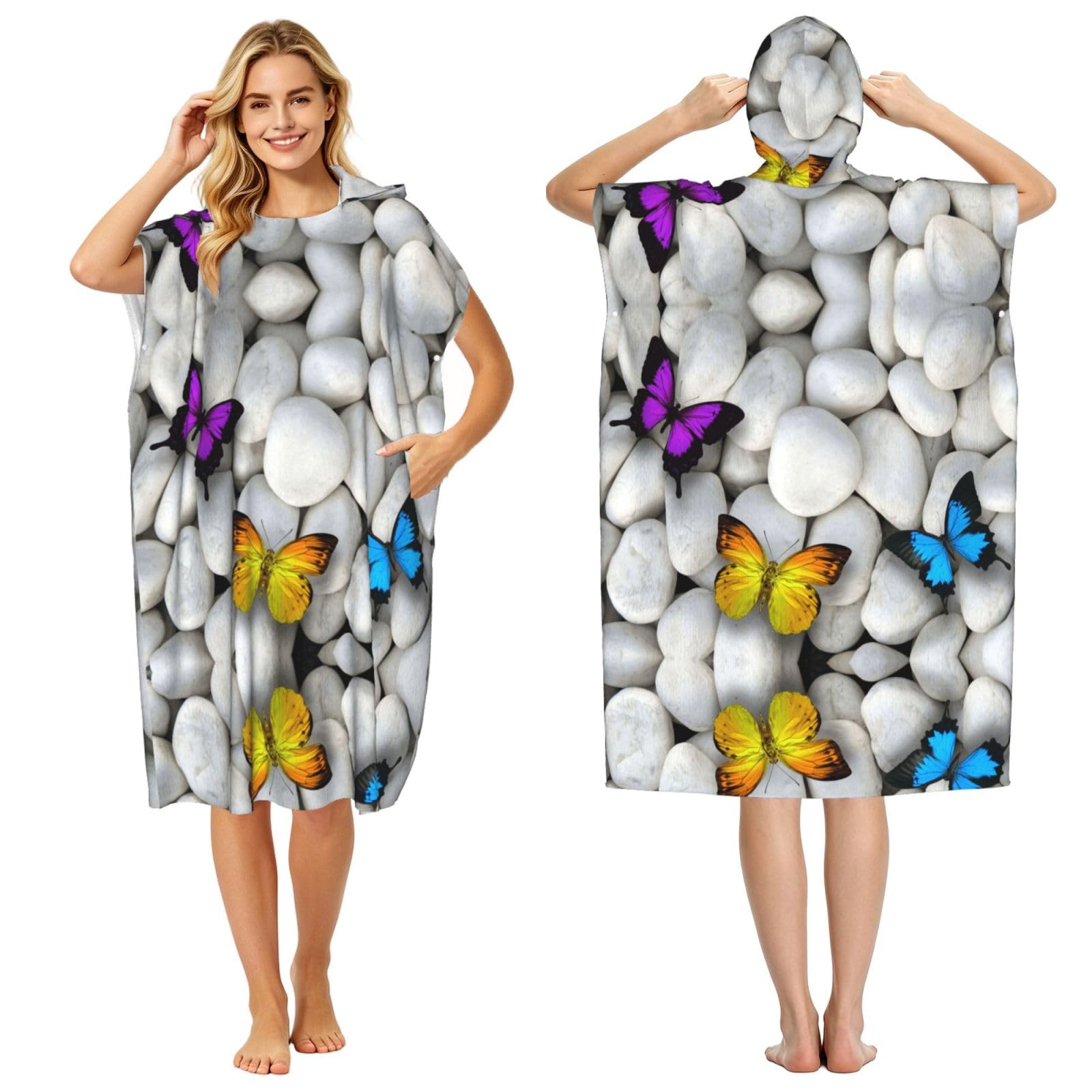 Poncho à capuche pour femme et homme compact et ultra absorbant