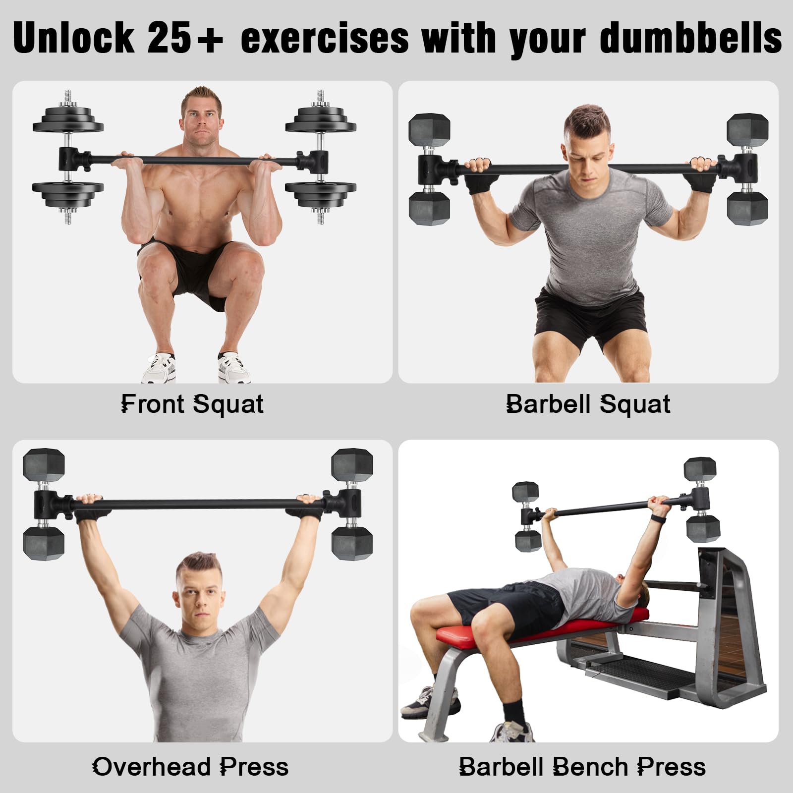 Convertitore Manubri Balency In Bilanciere - Capacità 90,7 Kg Per Home Gym
