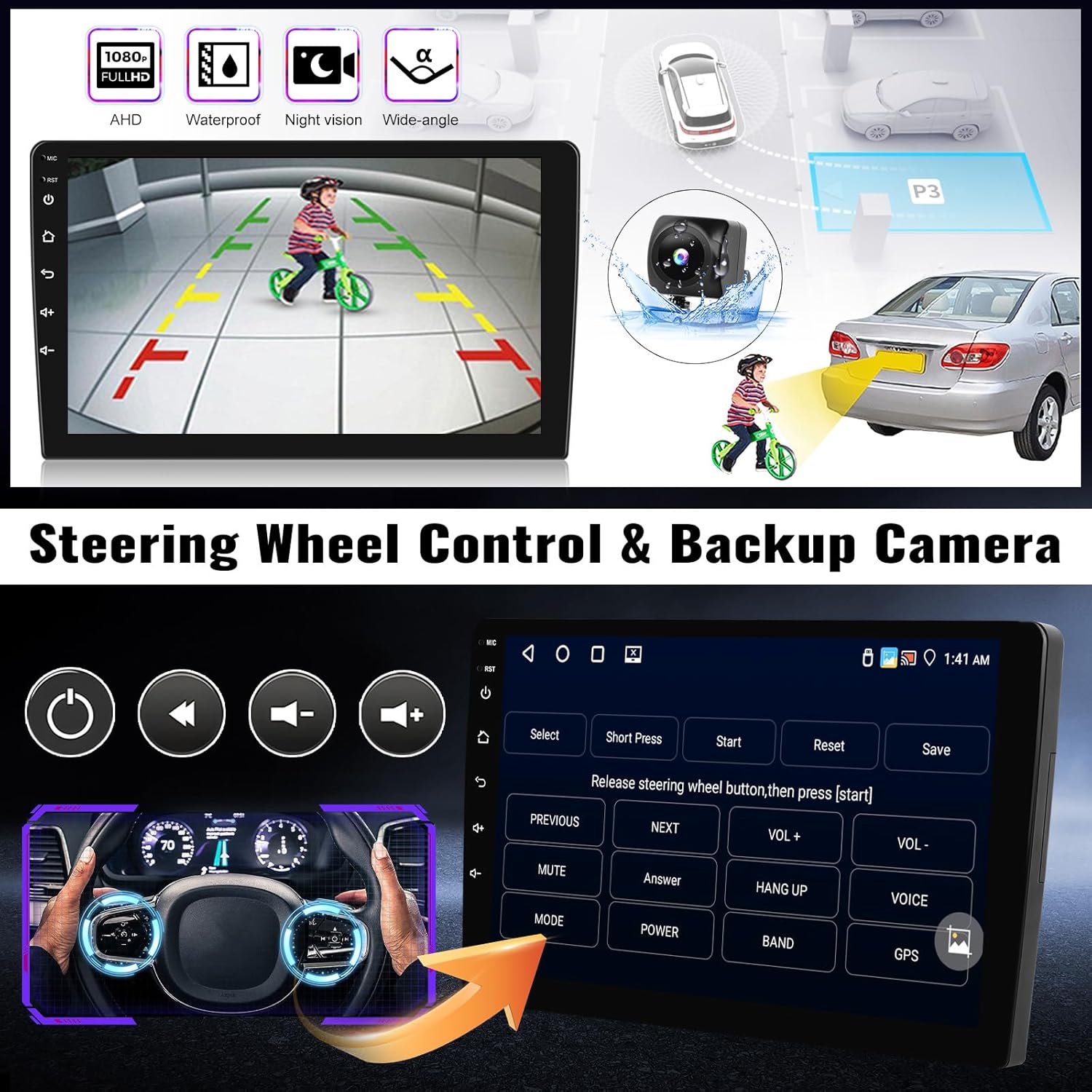 Steering Wheel Control setup and Backup Camera display