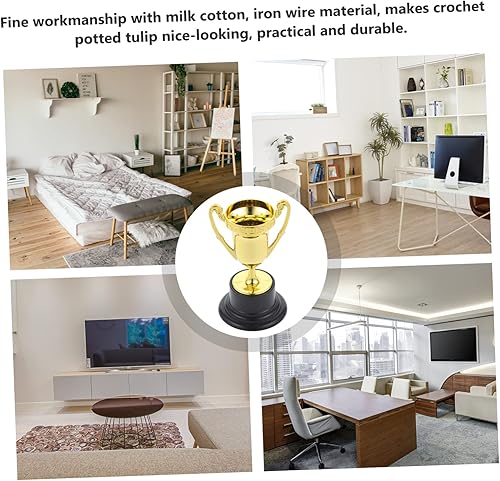 Miniatura 3 de STOBOK 10 piezas de mini trofeos ganadores de trofeos pequeños trofeos de oro trofeos de béisbol trofeos para niños Deportes Recompensa Trofeo Juego