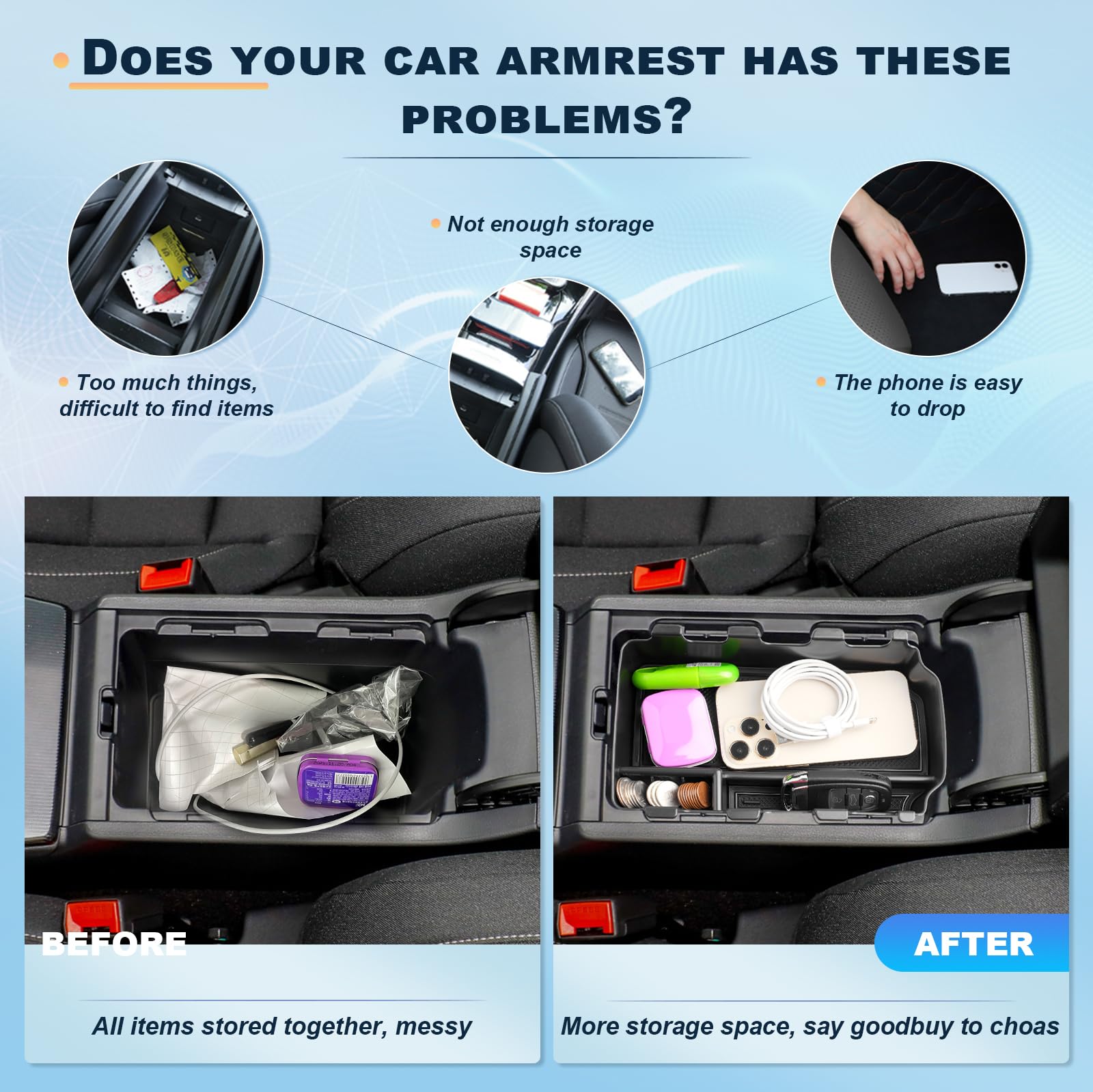 Spotrim Mittelkonsole & Armlehnentablett Für Honda Civic 2022-2025 - Mehr Stauraum Im Auto