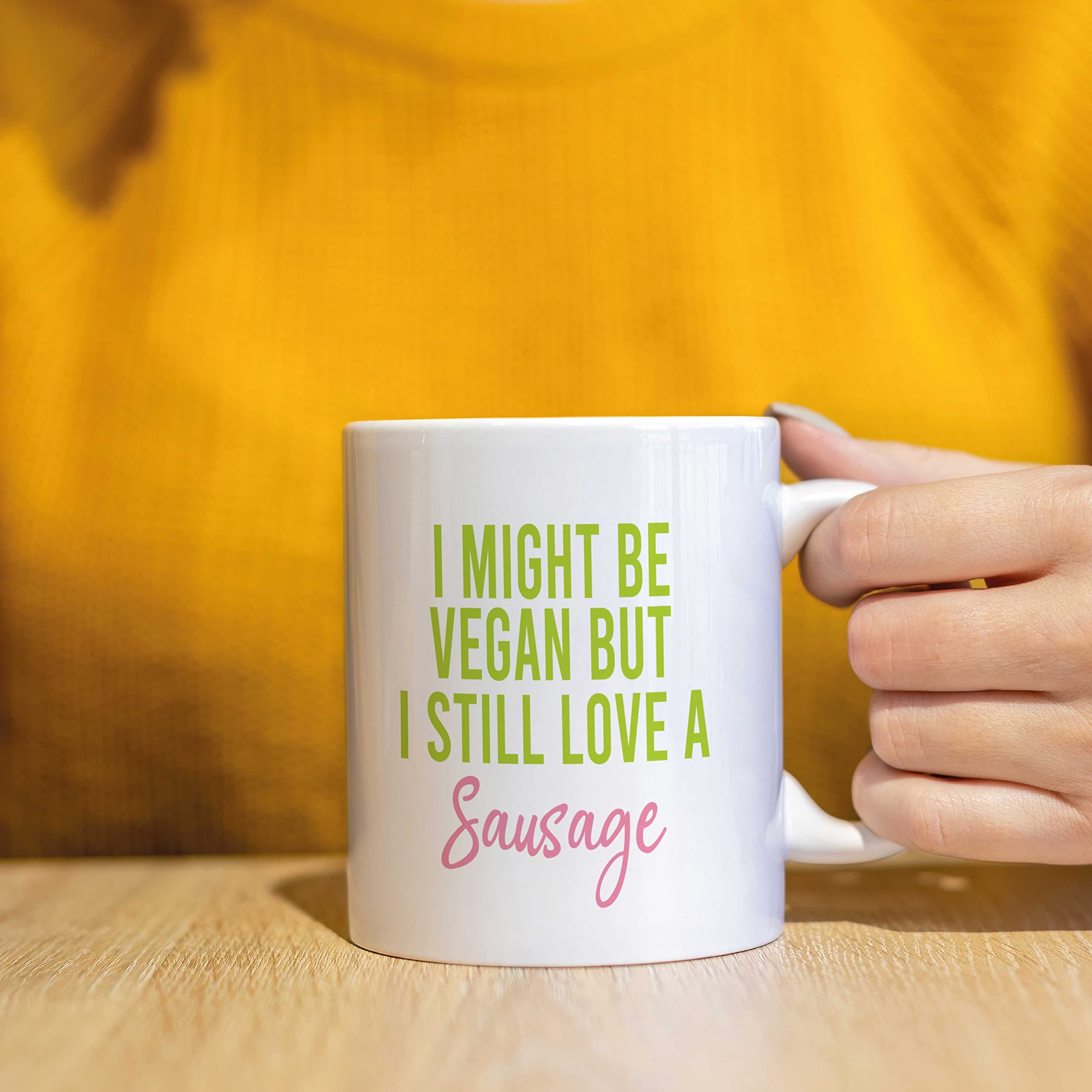 Wanky Candles Funny Vegan Mug, I Might Be Vegan But I Still Love A Sausage Coffee Cup, Humorous Work Or Home Mug CMUG254 - Image 2