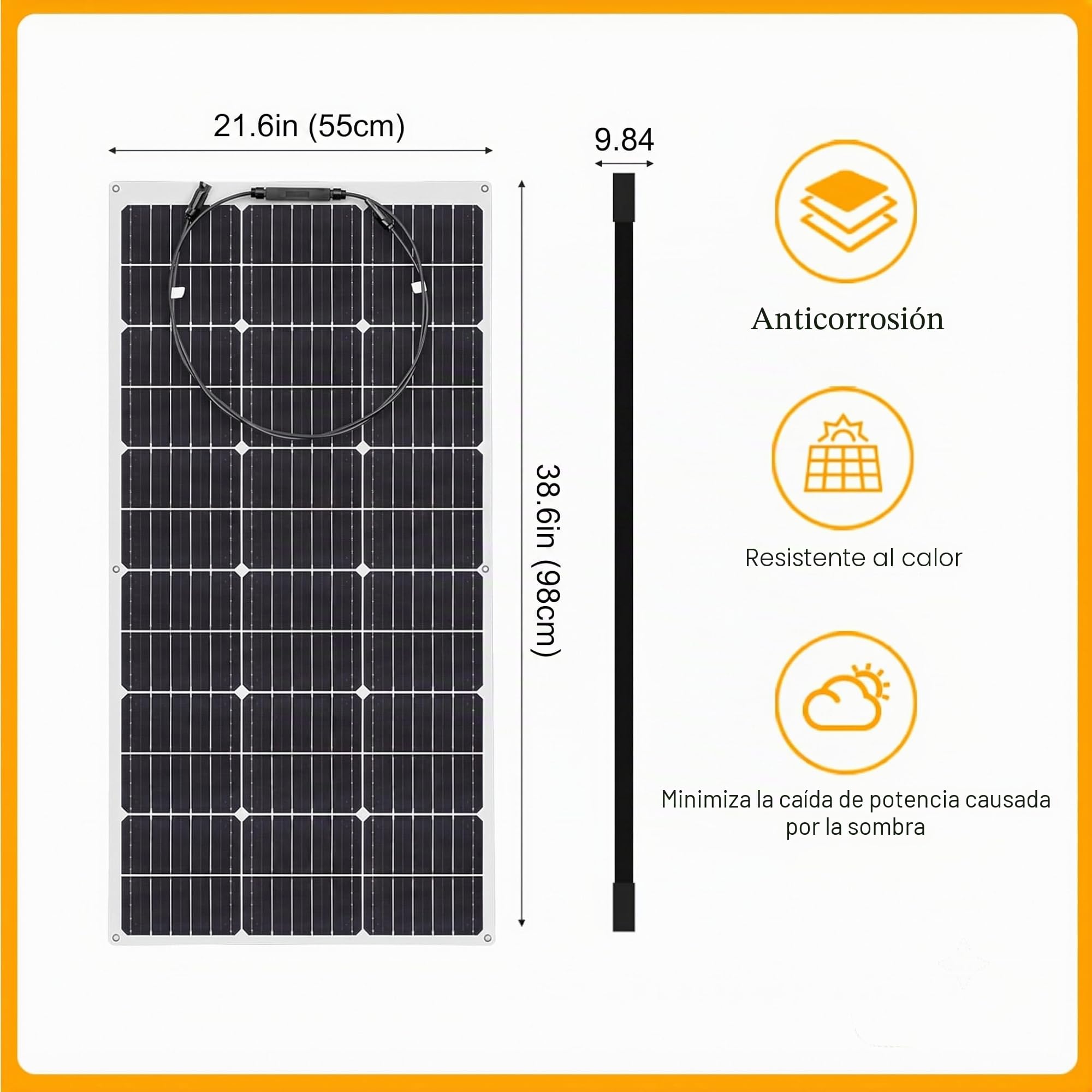 XINPUGUANG 200w Panel Solar Kit 2pcs 100W Flexible Fotovoltio Módulo Mono PERC 20A Controlador para autocaravana, barco, automóvil, caravana, carga de batería de 12v (200)