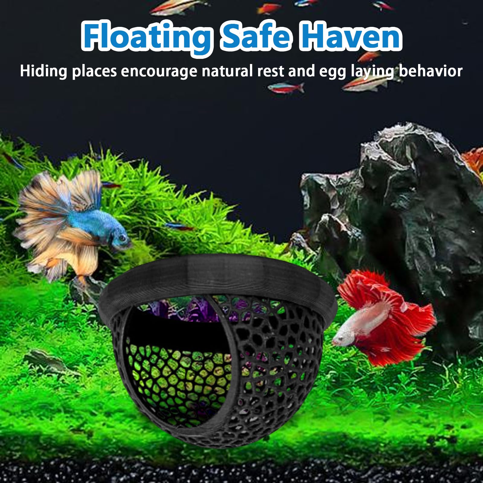 WORUIB 1 Pcs Betta Hammock and 3 Pcs Fish Tank Plants - Image 4