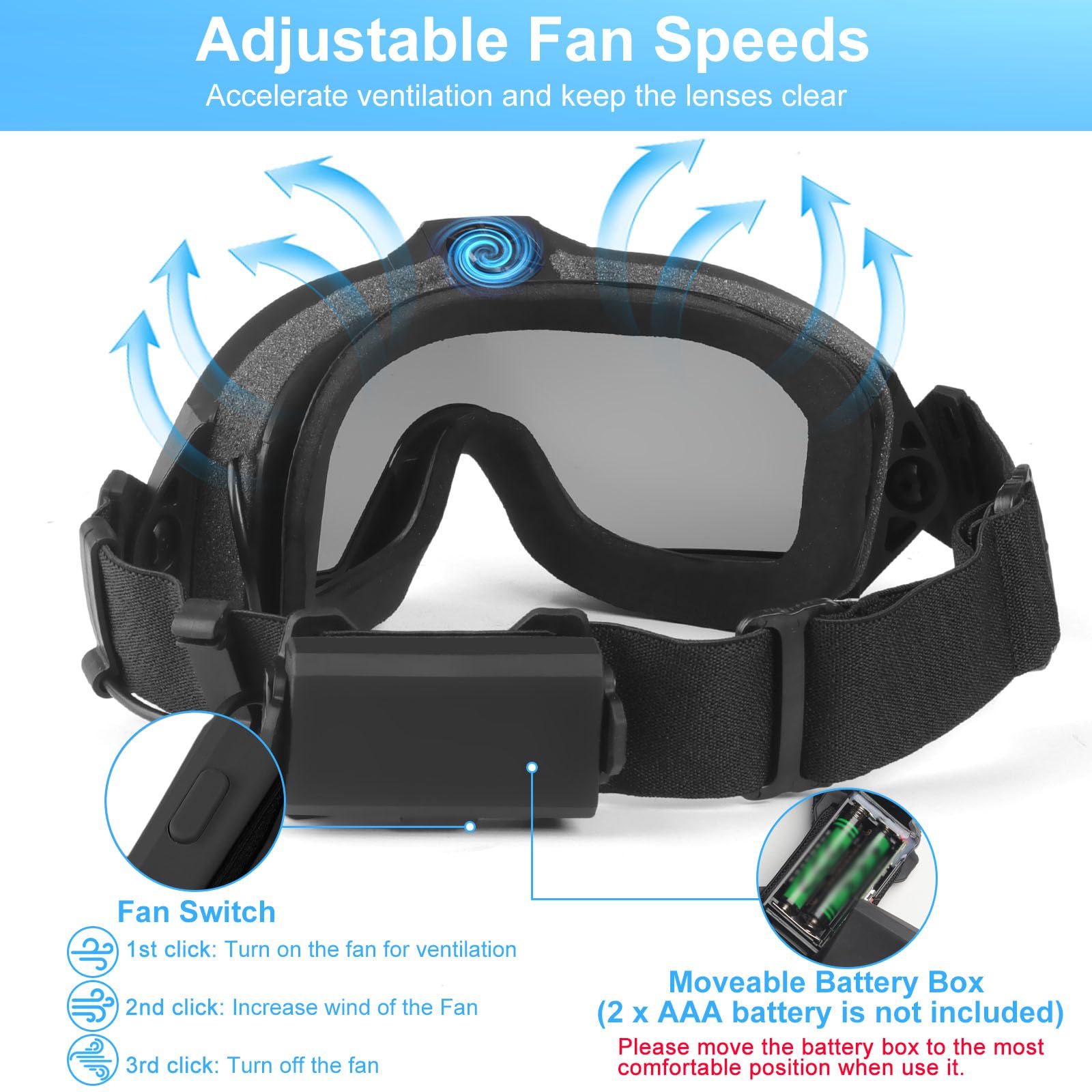 Occhiali Airsoft con Ventilatore