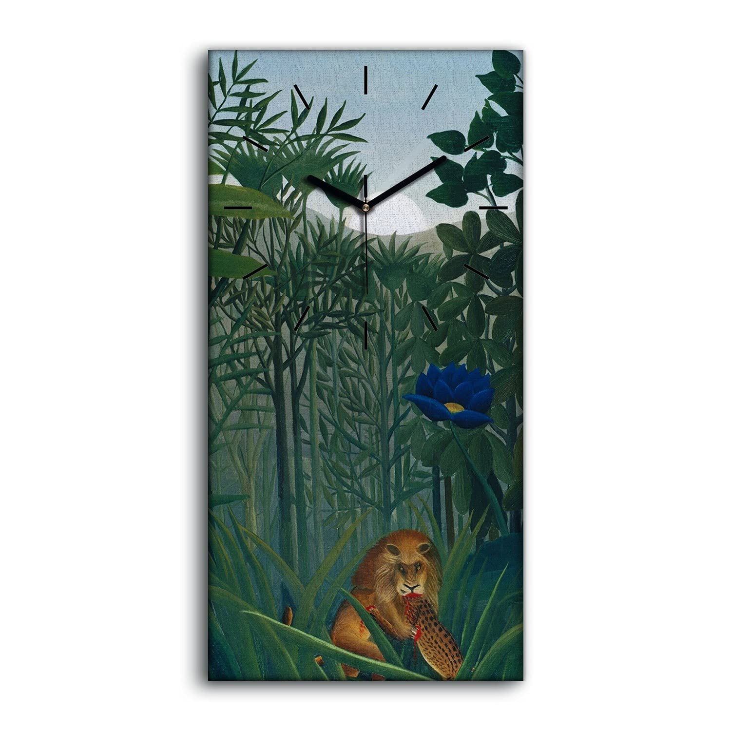 Horloge sur Toile Salon Tableau Silencieux 30x60 Art Mural Chambre Chic