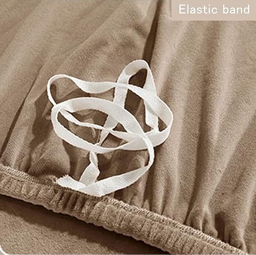 Miniatura 5 de GUYIRT Funda de sofá súper elástica en forma de L, de terciopelo y felpa, funda para sofá modular con parte inferior elástica, protector de muebles