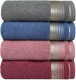 Kit Com 4 Toalhas de Rosto Gigante Alta Absorção Sublime 45x70cm - Central Toalhas (KIT 1)